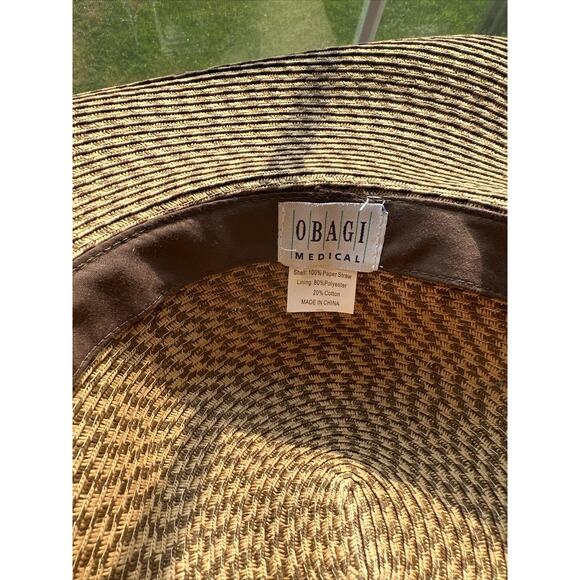 Obagi Medical Wide Brimmed Beige Brown Tweed Sun Hat One Size SPF - Picture 3 of 8